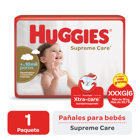 Pañal Huggies Supreme Care Ahorrapack XXXG X 48 Unidades